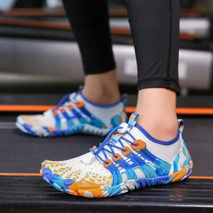 Men's Off-road Running Shoes, Lightweight Exercise Scattered Barefoot Shoes Non-slip Outdoor Walking Pumps